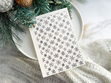 1 Sheet, Approx 13x90cm, Christmas Print Water Decal Image Transfer for Polymer Clay / Ceramics